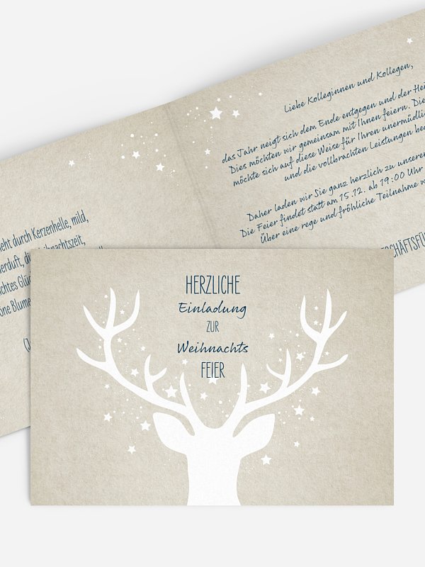 Weihnachtsfeier Prachthirsch