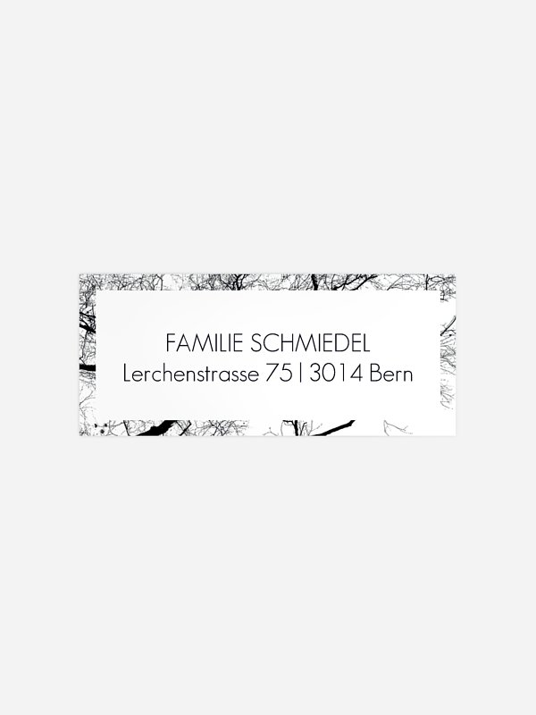Absenderaufkleber Trauer Friedvoll