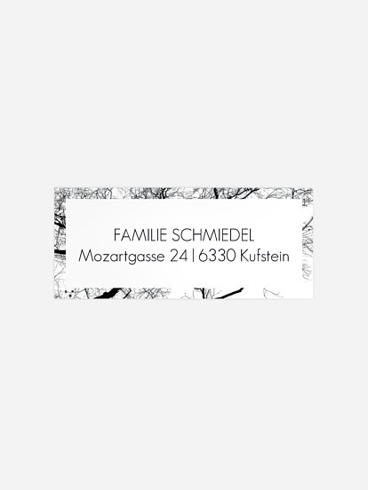 Absenderaufkleber Trauer Friedvoll