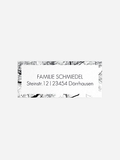 Absenderaufkleber Trauer Friedvoll