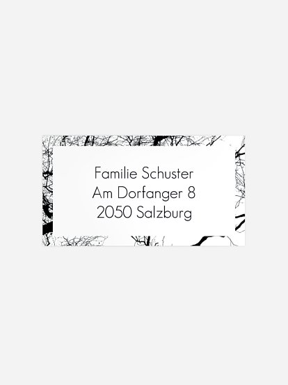 Empfängeraufkleber Trauer Friedvoll