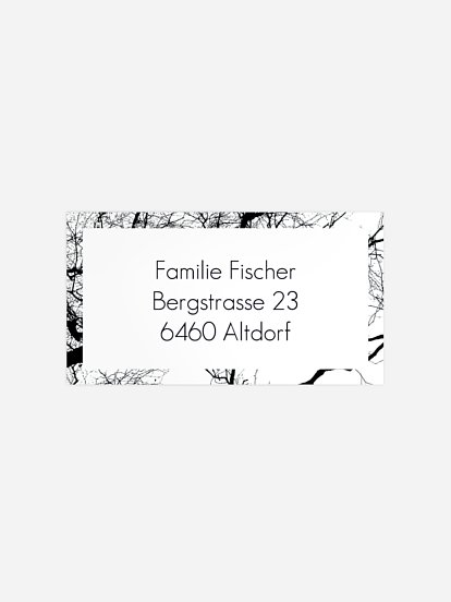 Empfängeraufkleber Trauer Friedvoll