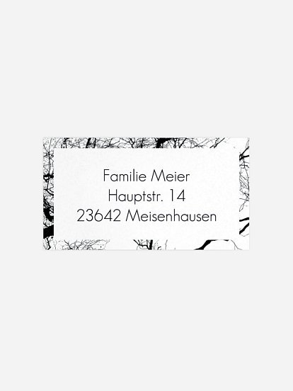 Empfängeraufkleber Trauer Friedvoll