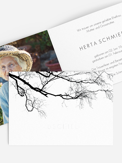 Trauerkarte Friedvoll