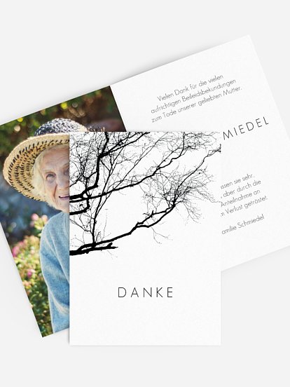 Trauerdanksagung Friedvoll