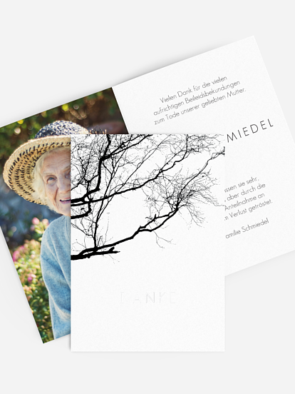 Trauerdanksagung Friedvoll