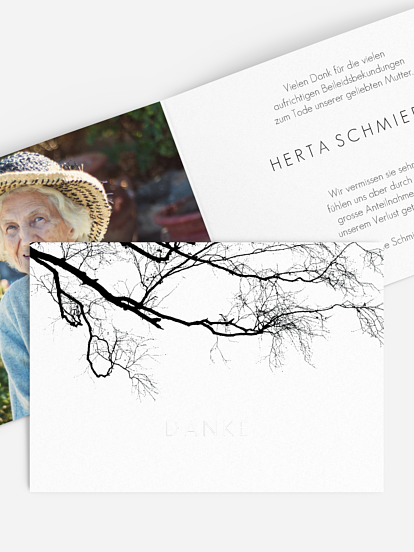 Trauerdanksagung Friedvoll