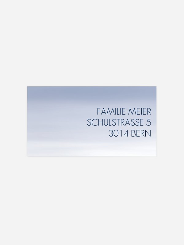 Empfängeraufkleber Trauer Horizont