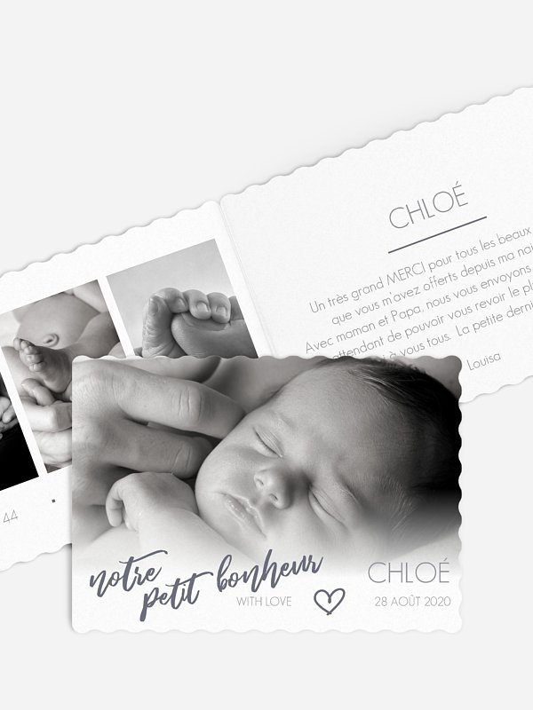 Faire-part naissance Notre petit bonheur