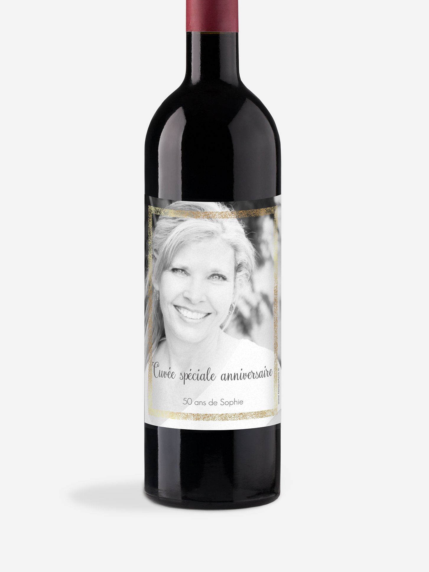 Étiquette pour bouteille Portrait chic