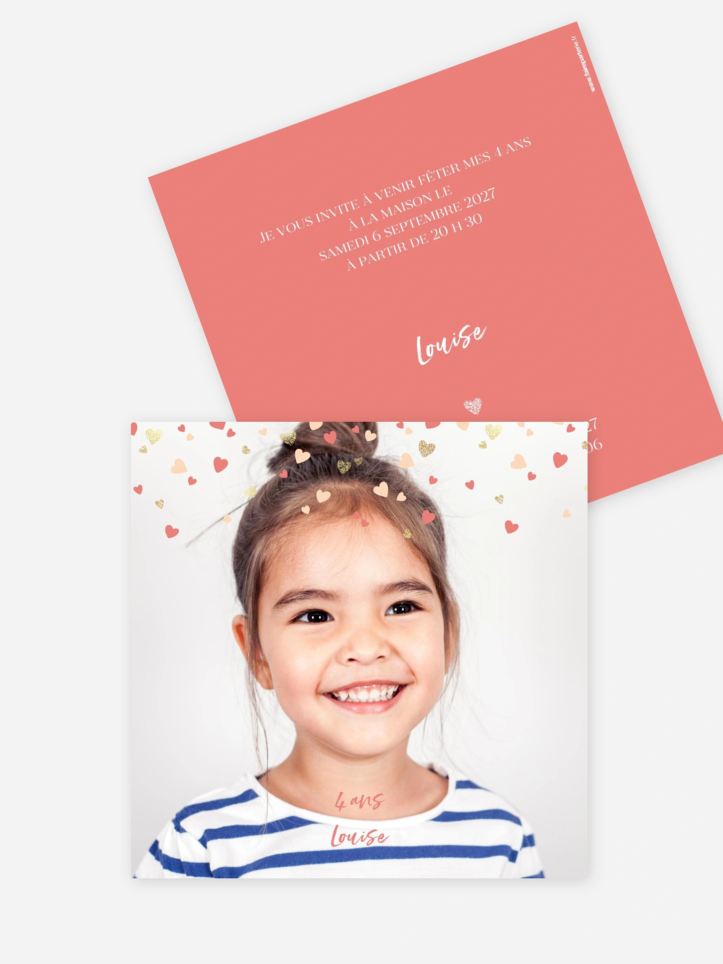 invitation anniversaire enfant Pluie d'amour