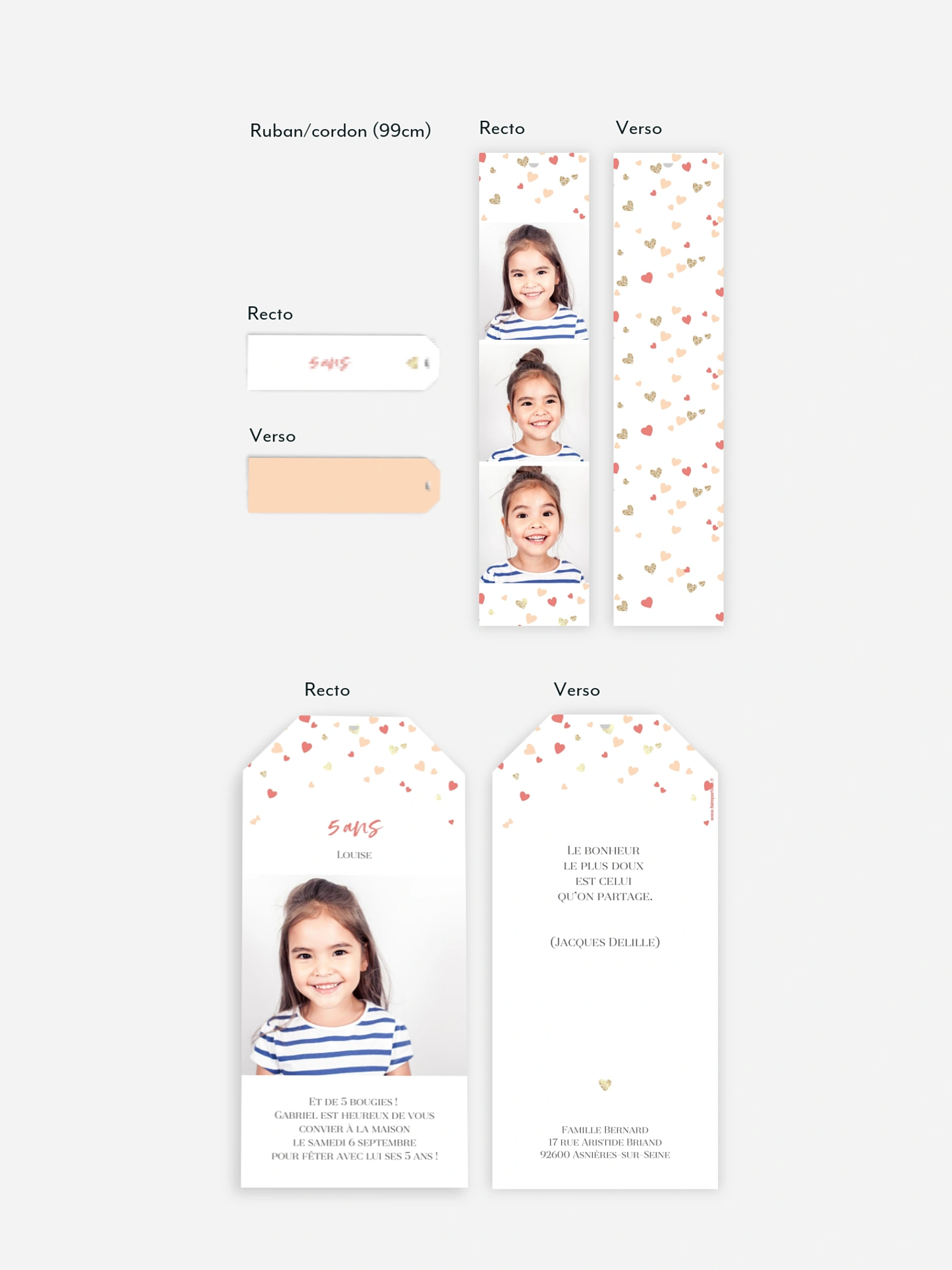 invitation anniversaire enfant Pluie d'amour