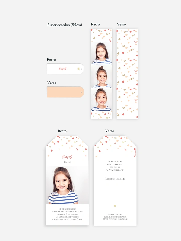 invitation anniversaire enfant Pluie d'amour