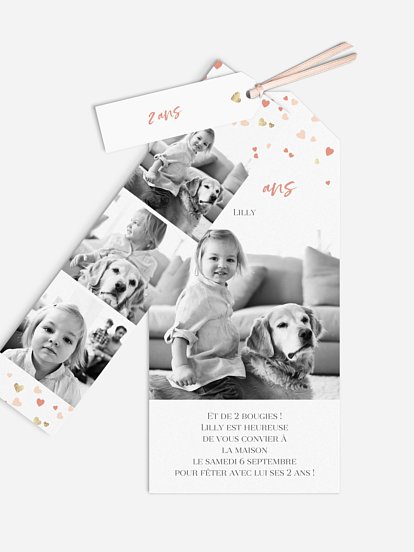 invitation anniversaire enfant Pluie d'amour