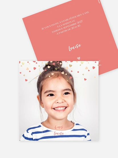invitation anniversaire enfant Pluie d'amour
