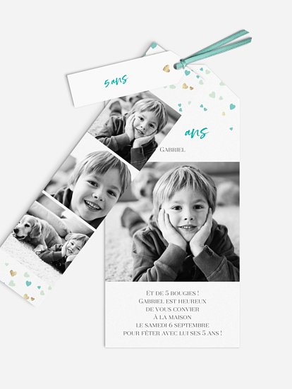 invitation anniversaire enfant Pluie d'amour