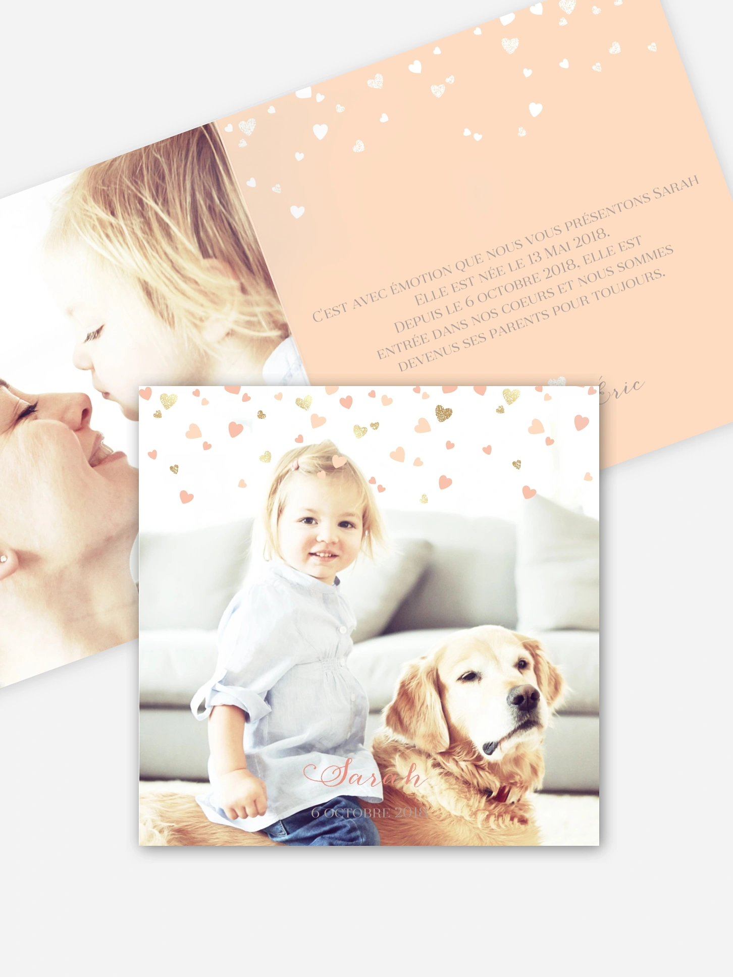 Faire-part adoption Pluie d'amour
