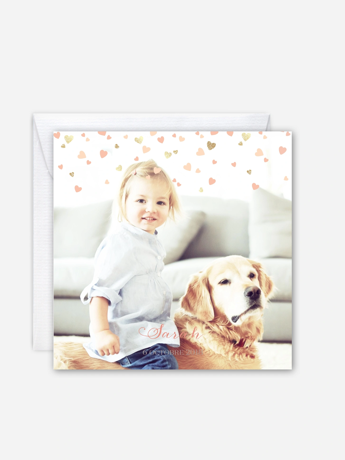 Faire-part adoption Pluie d'amour