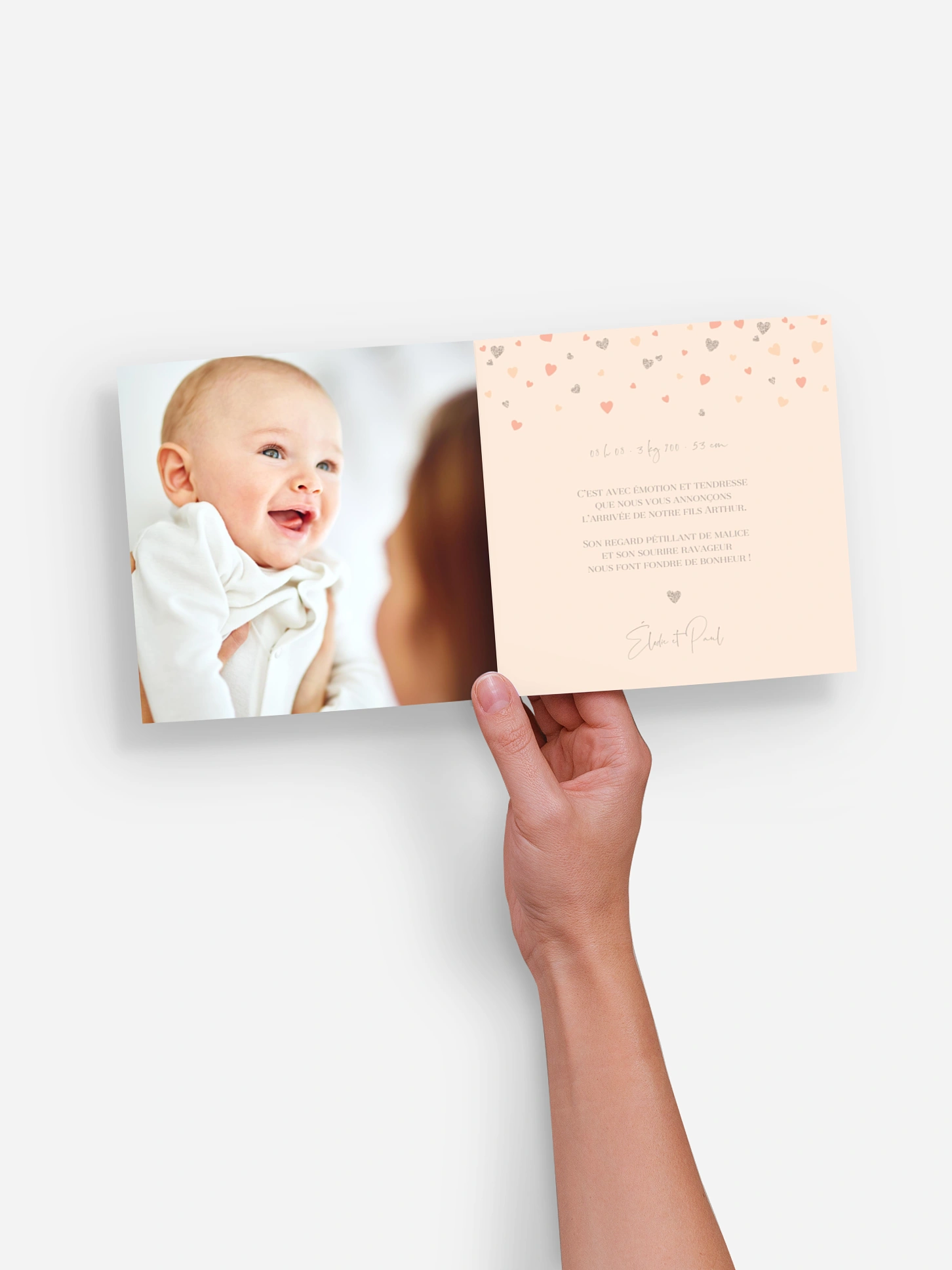 Faire-part naissance Pluie d'amour
