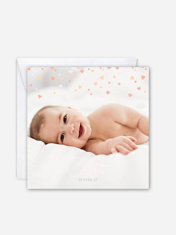 Faire-part naissance Pluie d'amour