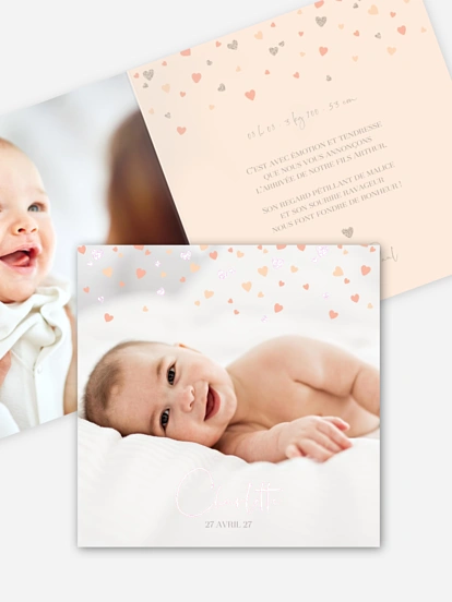 Faire-part naissance Pluie d'amour