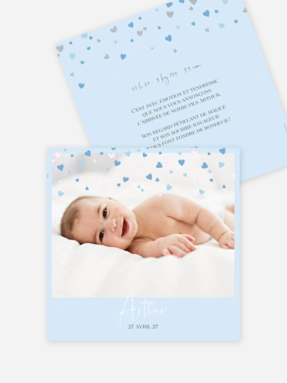 Faire-part naissance Pluie d'amour