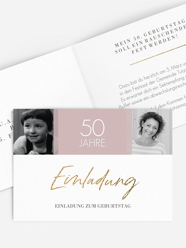 Einladung 50. Geburtstag Funkelnde Jahre