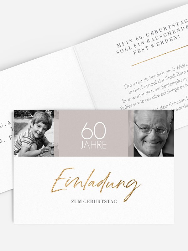 Einladung 60. Geburtstag Funkelnde Jahre