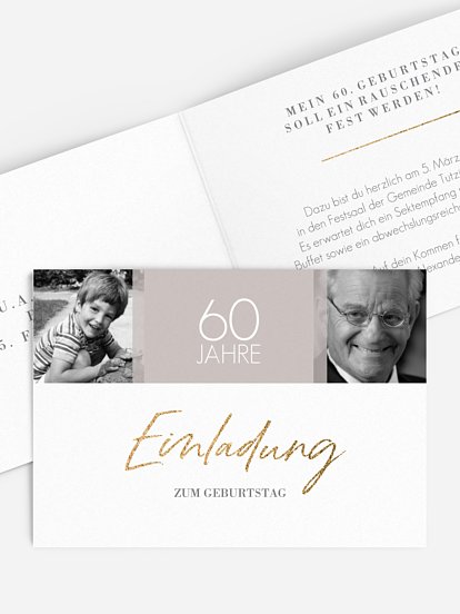 Einladungskarten 60 Geburtstag Mixed Up
