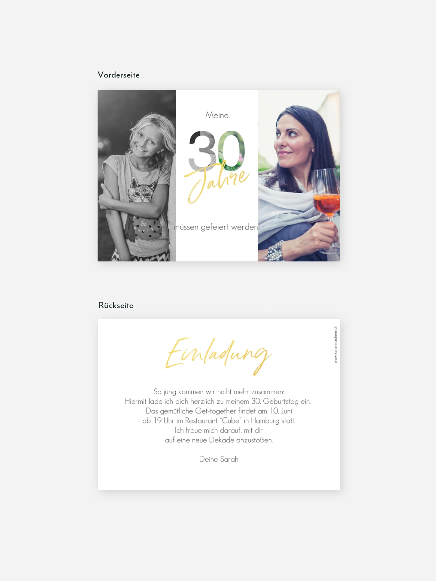 Einladung 30. Geburtstag Ehrentag