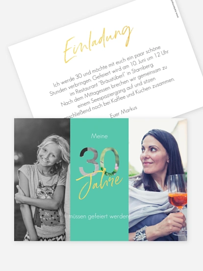 Einladung 30. Geburtstag Ehrentag