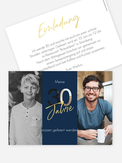 Einladung 30. Geburtstag Ehrentag