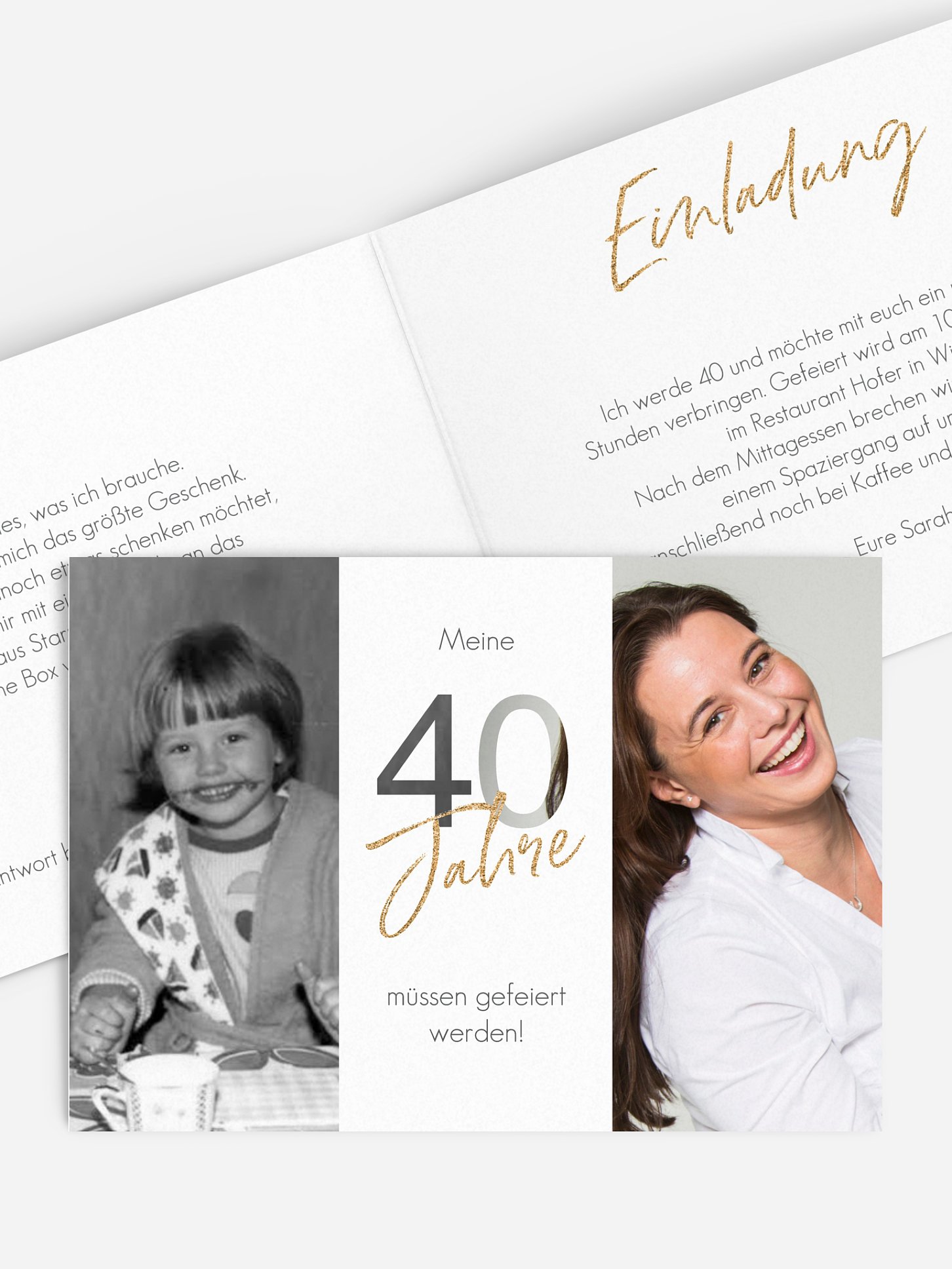 Einladung 40. Geburtstag Eherentag