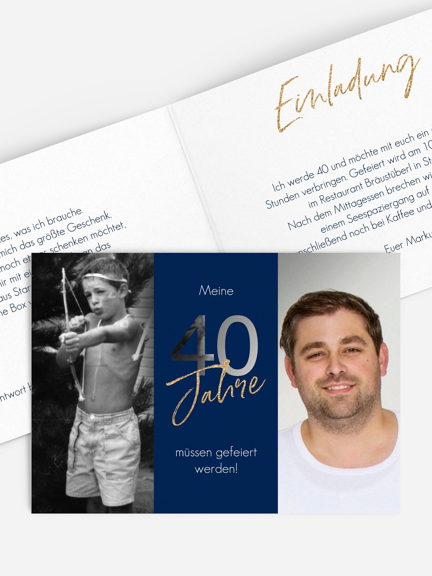 Einladung 40. Geburtstag Ehrentag