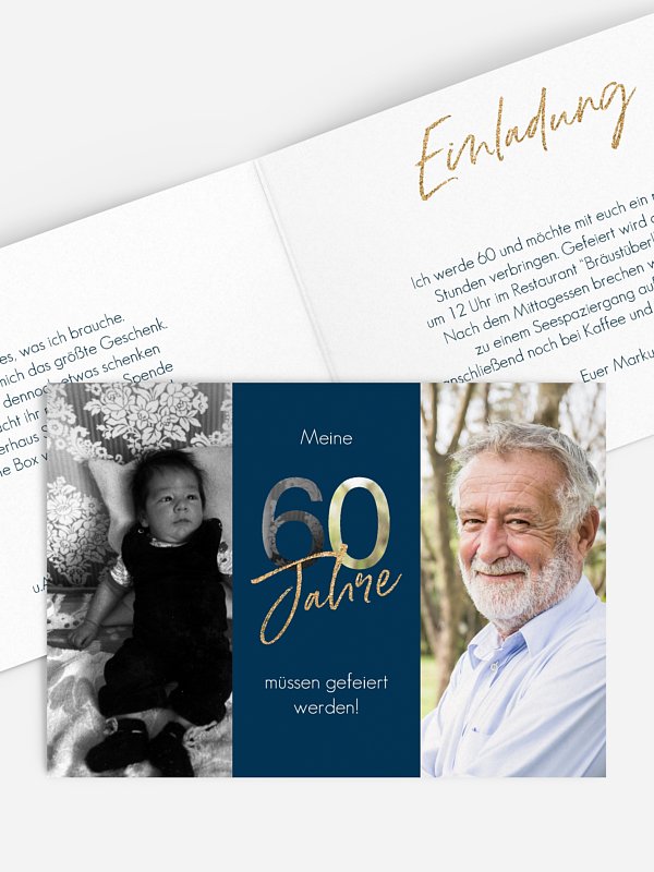 Einladung 60. Geburtstag Ehrentag