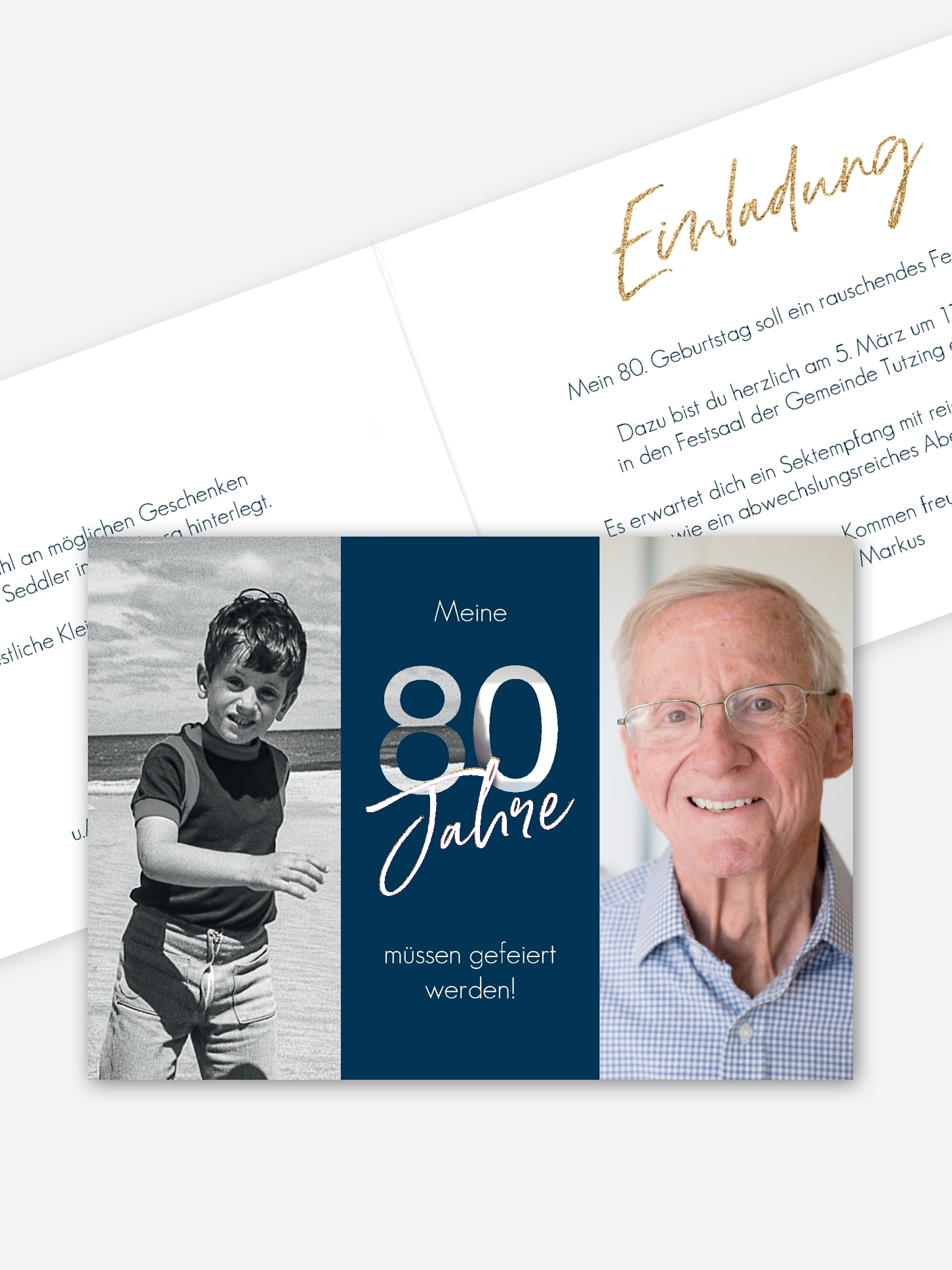 Einladung 80. Geburtstag Ehrentag