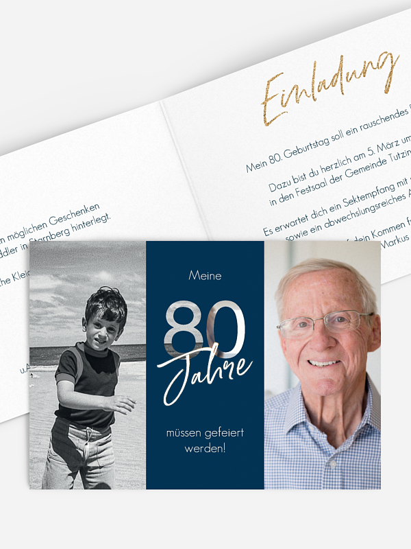 Einladung 80. Geburtstag Ehrentag