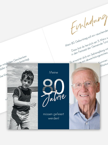 Einladung 80. Geburtstag Ehrentag