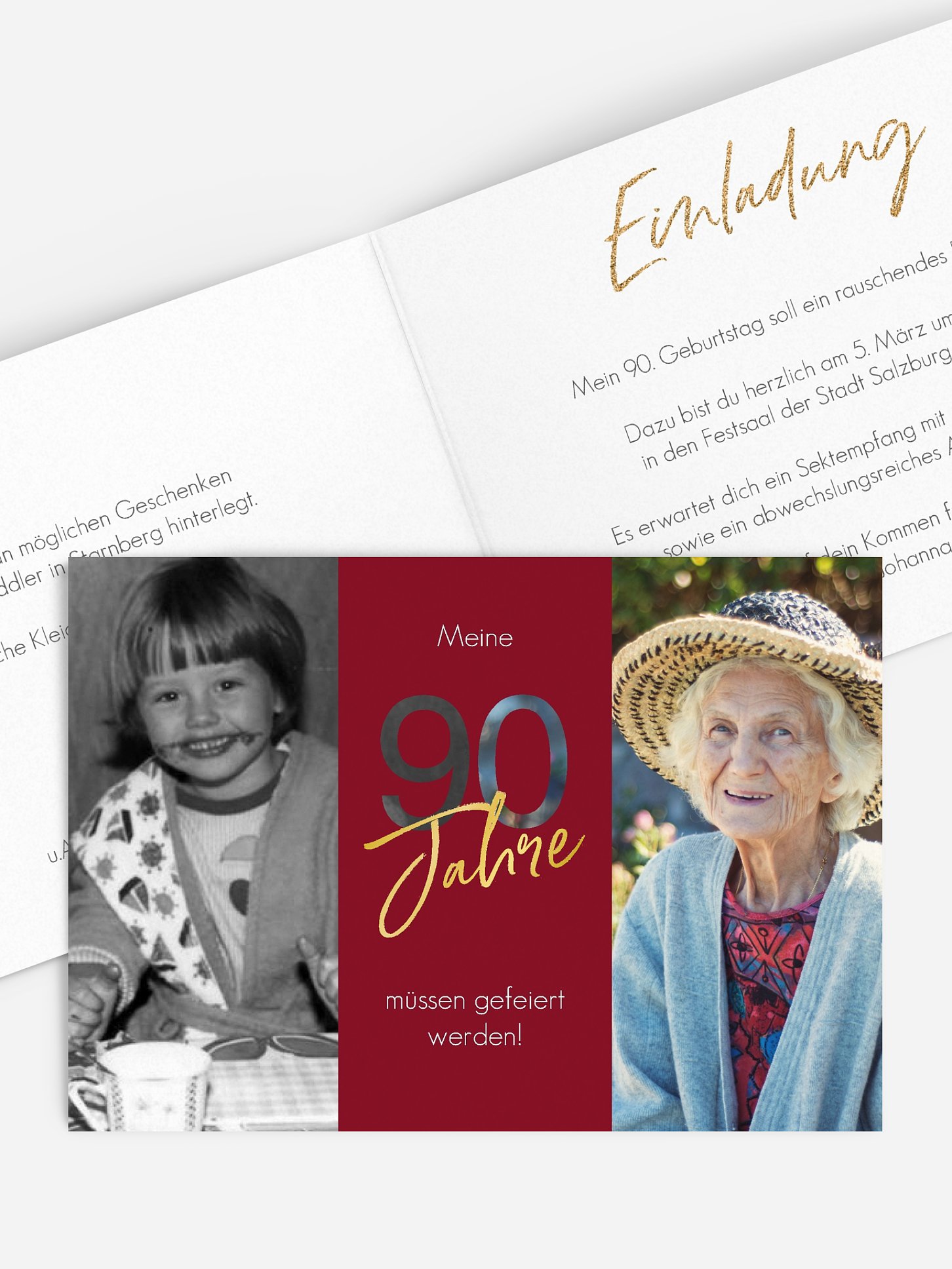 Einladung 90. Geburtstag Ehrentag