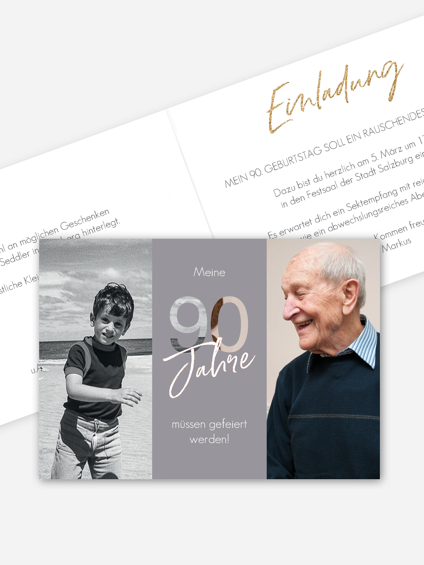 Einladung 90. Geburtstag Ehrentag