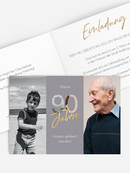 Einladung 90. Geburtstag Ehrentag