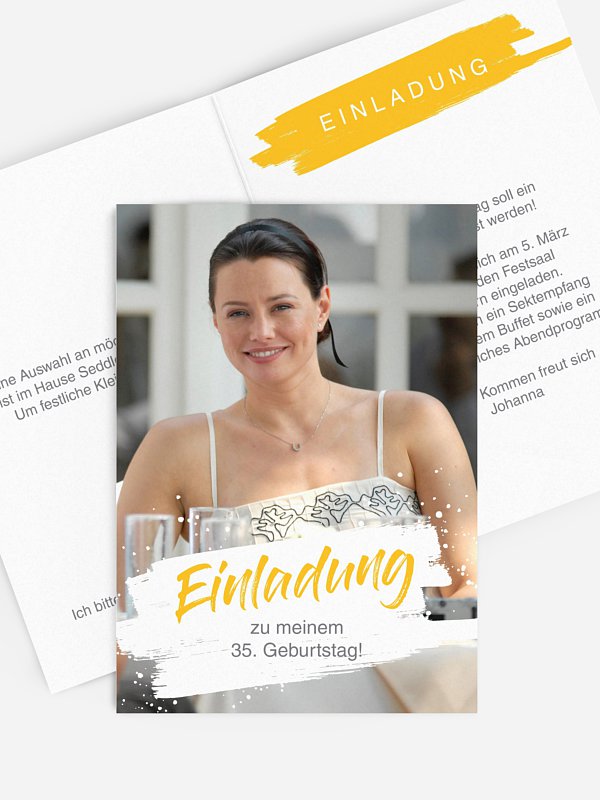 Geburtstagseinladung Farbtupfer