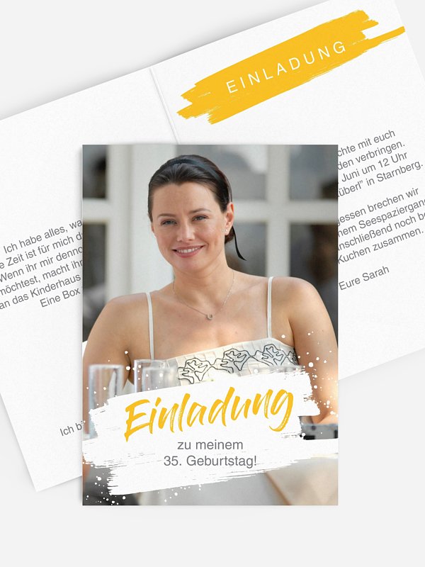Geburtstagseinladung Farbtupfer
