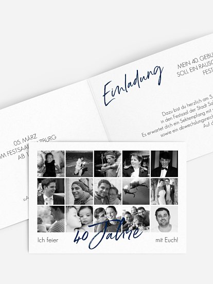 Einladung 40. Geburtstag Meine Jahre