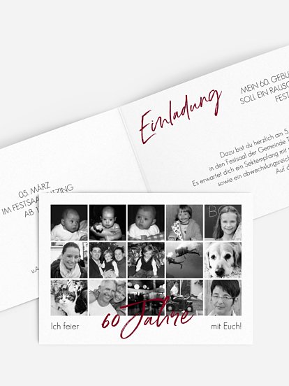 Einladung 60. Geburtstag Meine Jahre