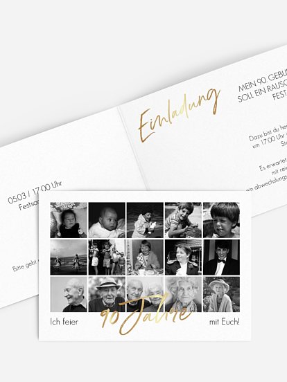 Einladung 90. Geburtstag Meine Jahre