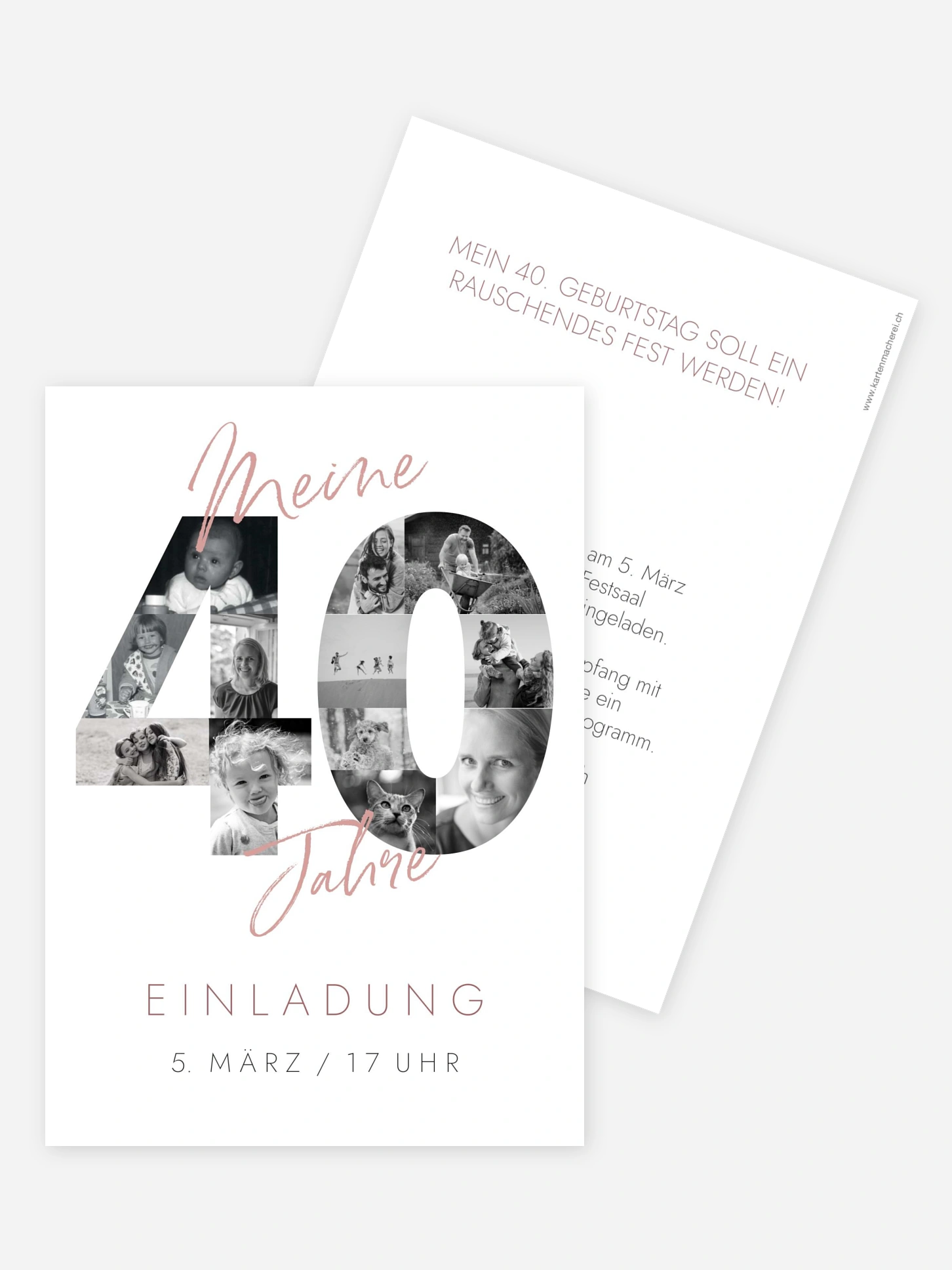 Einladung 40. Geburtstag Fotojahre