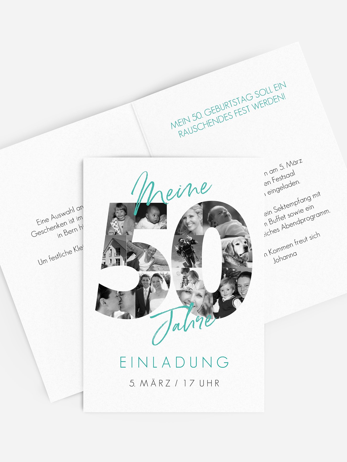 Einladung 50. Geburtstag Fotojahre