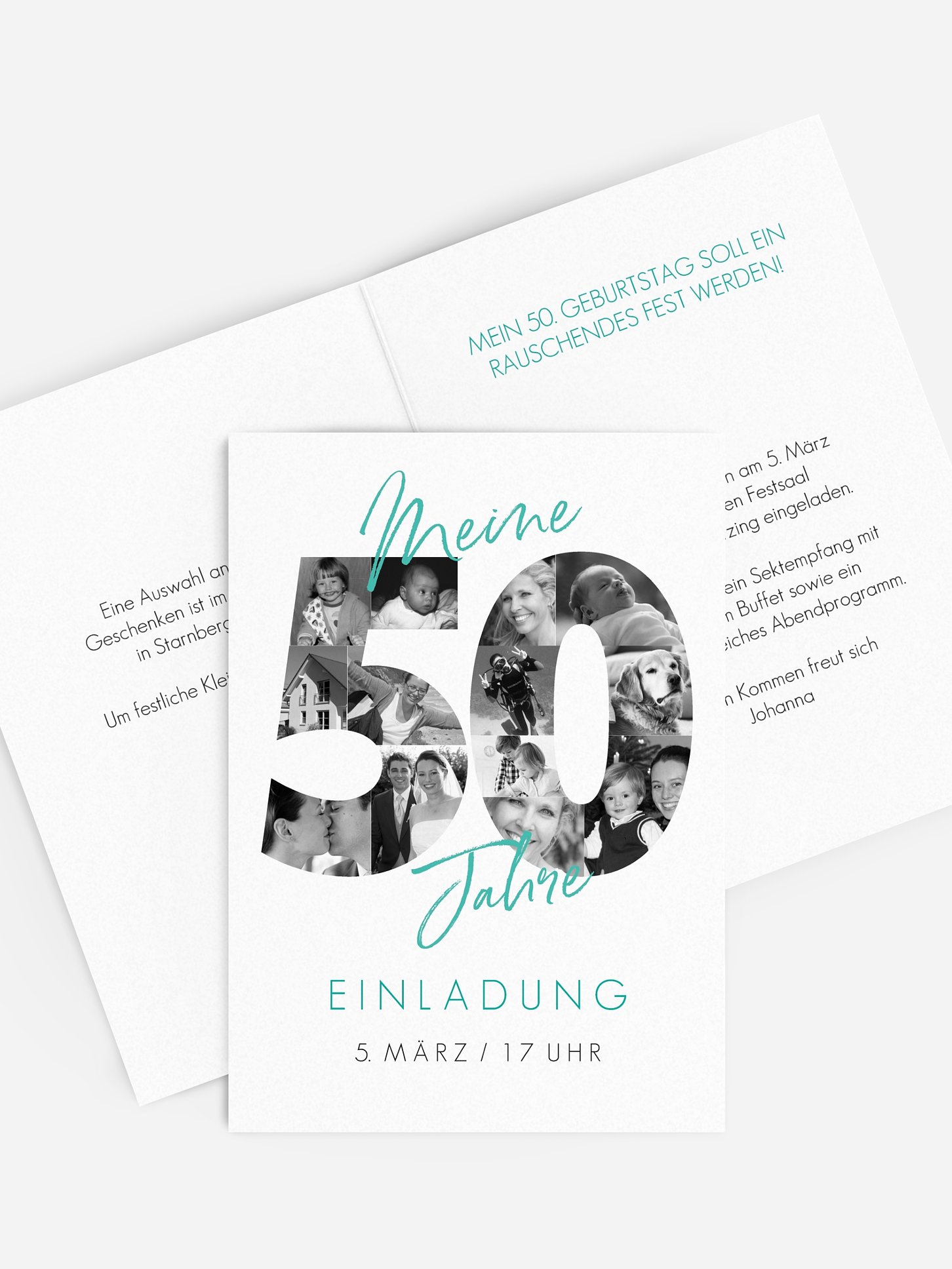 Einladung 50. Geburtstag Fotojahre