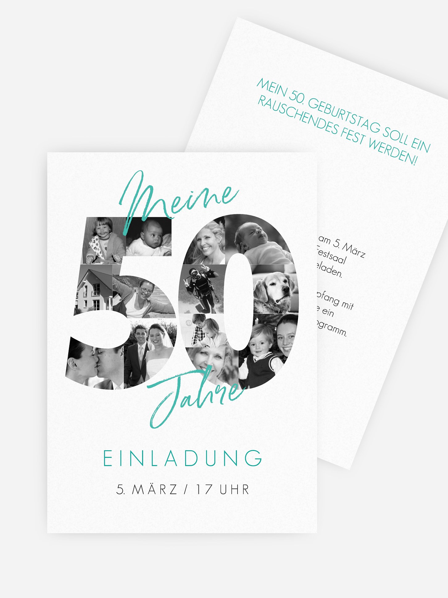 Einladung 50. Geburtstag Fotojahre